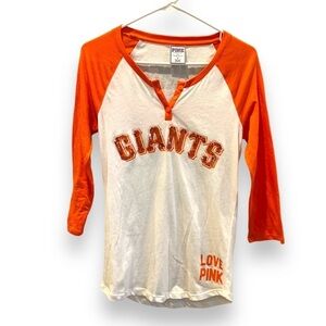 5th & Ocean san francisco giants shirt Sequins White Orange Victoria’s Secret